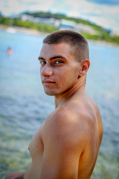 Yung man on a beach