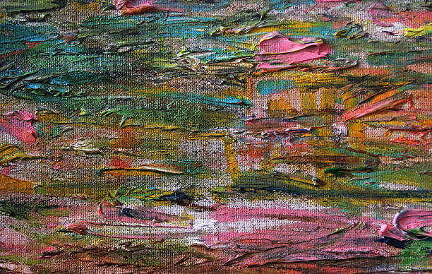 istock multicolored abstract background. oil paint brush strokes on canvas 2234323494