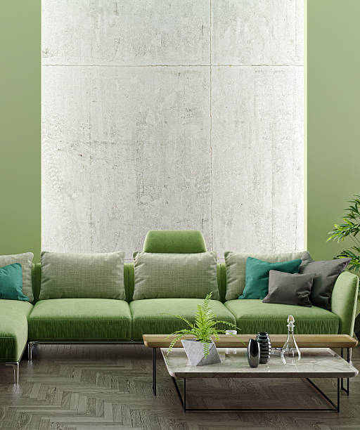 istock Large luxury modern bright interiors Living room mockup illustration 3D rendering image 2234323567
