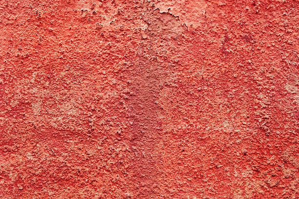 istock painted red plastered concrete wall. abstract red texture background. 2234325057