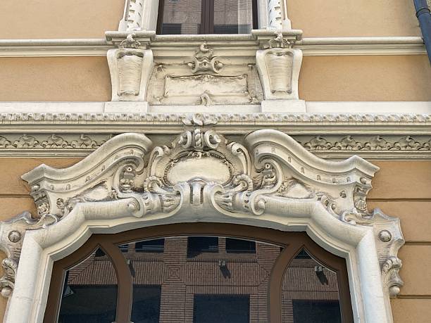 istock Cartouche With Scrolled Stone Ornamentation Over Doorway 2234331605