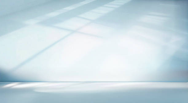 istock Original background image in light blue tones and play of shadows on the wall for creative work or presentation. 2234336071