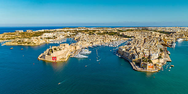 istock Panorama view of famous old Three cities. Malta island 2234337212