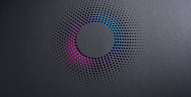 istock Colorful Circular Cut Paper Artwork with Halftone Gradient and Symmetry 2234342356