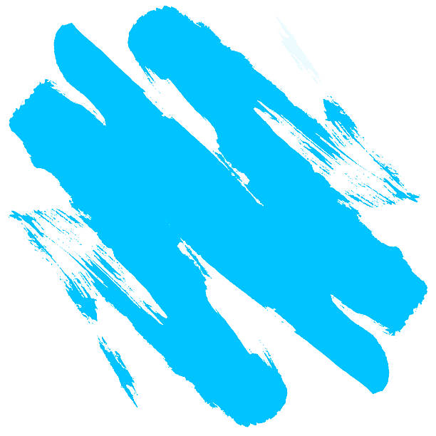 Abstract Watercolor Brush Stroke - Light Blue Turquoise