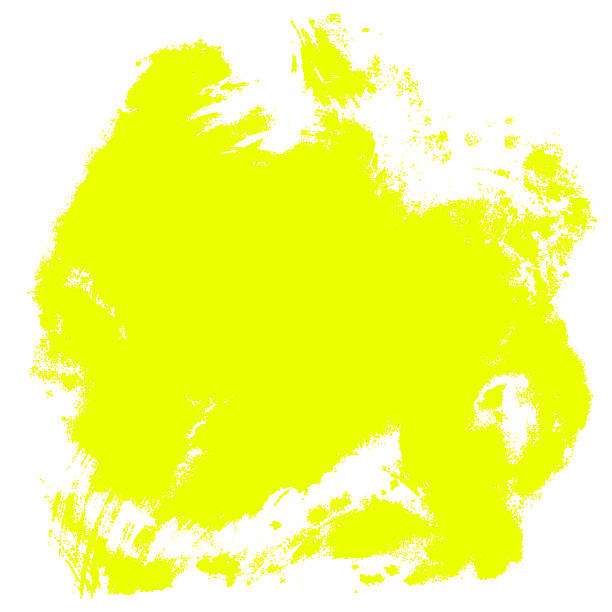Abstract Watercolor Brush Stroke in Chartreuse Yellow