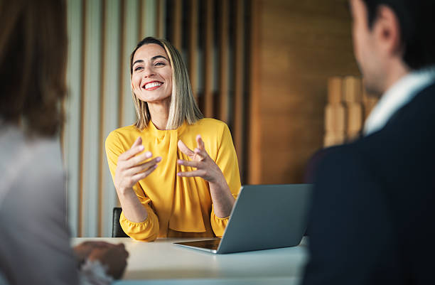 istock Advisors meeting with clients. Customer consultation in modern workplace 2234346197