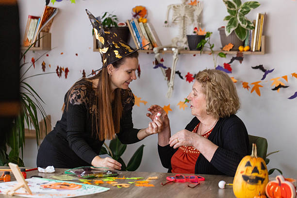 istock Hey grandma, do my Halloween make-up! 2234355495