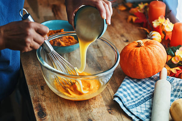 istock Preparing Pumpkin Pie for the Holidays in Domestic Kitchen 2234357912