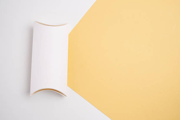 istock White cardboard box mockup for design presentation. Packaging template for branded products, perfumes, drugstore. Place for label. 2234359619