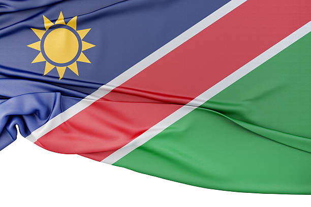 istock Flag of Namibia isolated on white background with copy space below. 3D rendering 2234366458