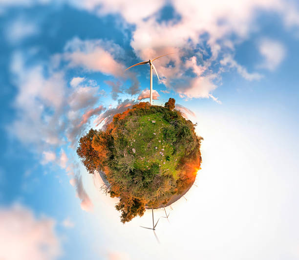 istock Little Planet with wind turbines 2234367461