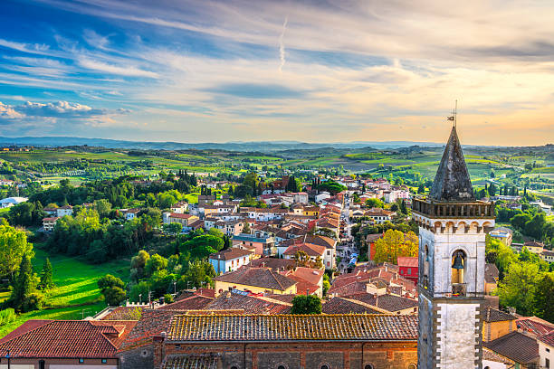 istock Vinci town panoramic view Leonardo da Vinci birthplace, Tuscany 2234375664
