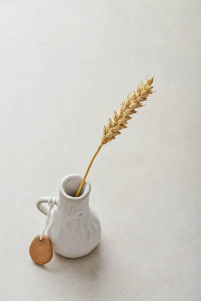 istock Tiny vase with one spikelet of wheat 2234384007