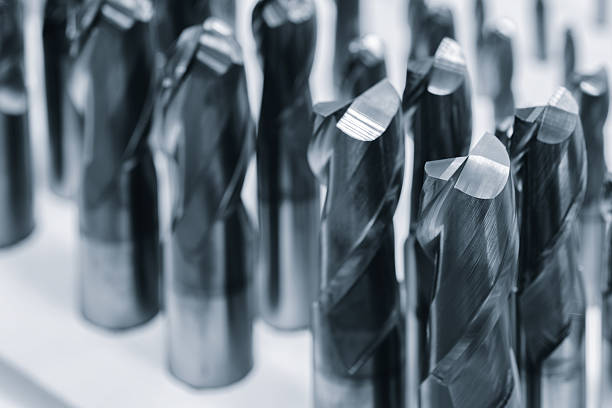 istock various types of drill bits. display is organized and bits are arranged in a way that makes it easy to see the differences between them blue tone 2234393147