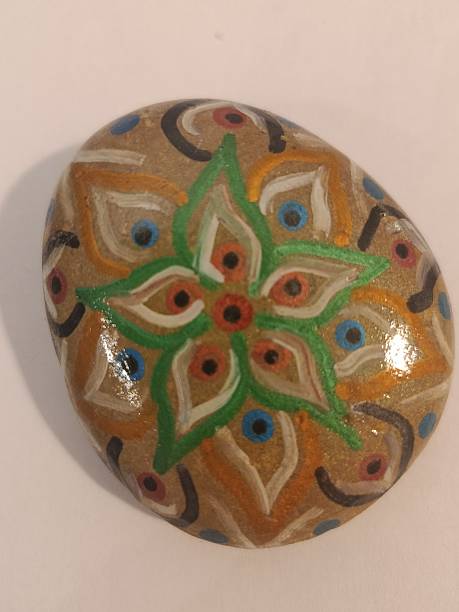 istock Patterns on stone drawing crafts with your own hands 2234394352