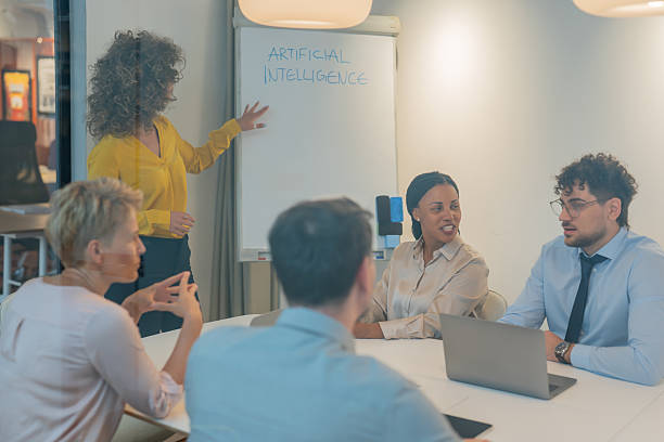 istock Business team discussing artificial intelligence in a meeting 2234398824