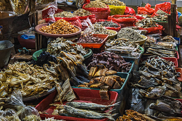 istock Assorted Dried Fish Display at Traditional Market 2234404891
