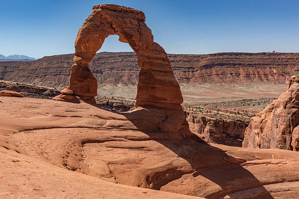 Delicate Arch Sandstone Landmark at the Arches National Park in Moab, Grand County, Utah, USA