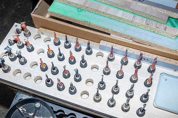 istock Industrial drill and milling bit set for woodworking machinery 2234407175