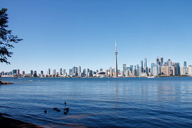 Panorama of the city from Lake Ontario. Toronto, Canada