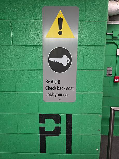 istock Green Wall Sign for Car Theft Prevention 2234412099