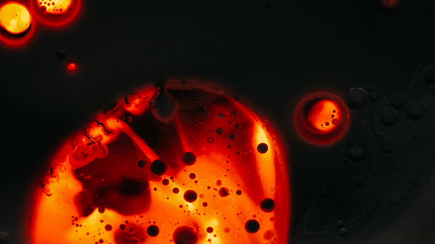 istock Volcanic background paint floating droplet neon 2234415057