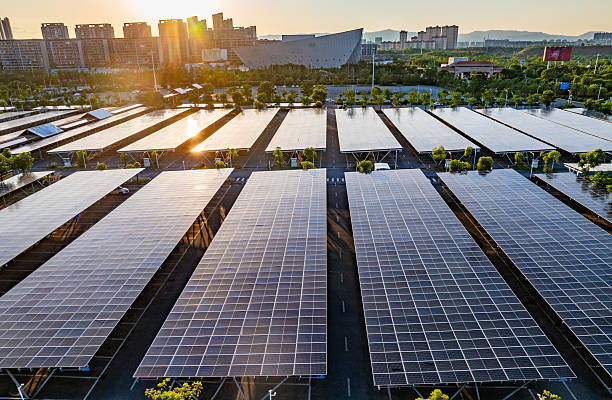 istock Solar photovoltaic parking shed 2234424102