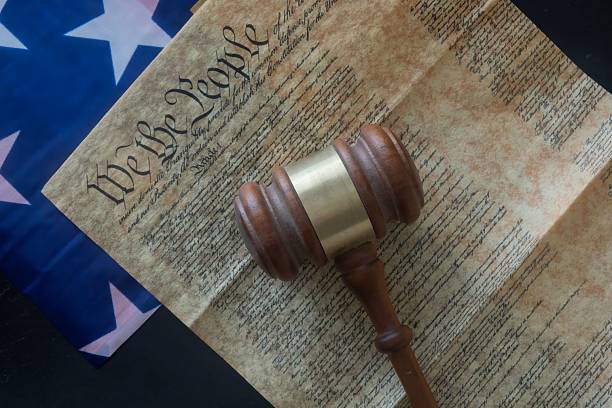 istock Gavel on U.S. Constitution with Flag 2234431824