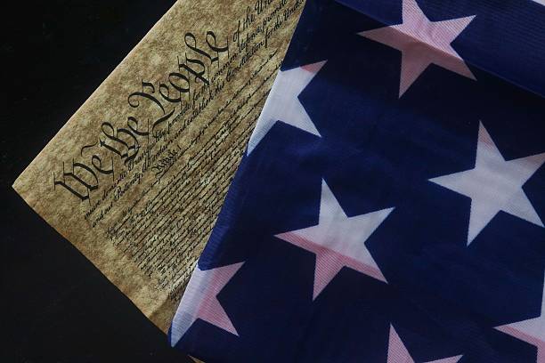 Fluffy US flag on soft balloon surface.