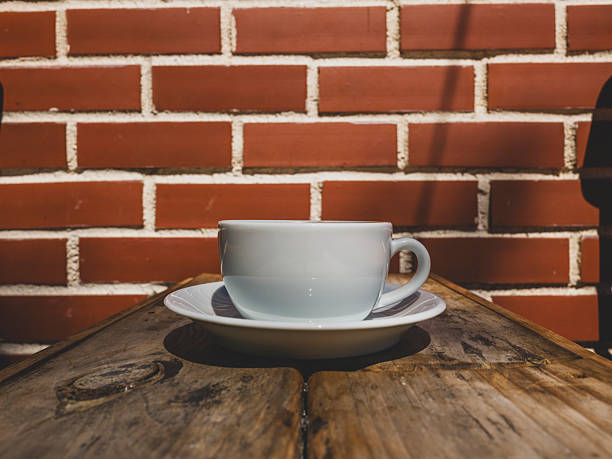 Hot latte served in modern restaurant