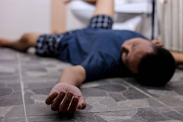 istock Unconscious Man Falling in the Bathroom 2234433160