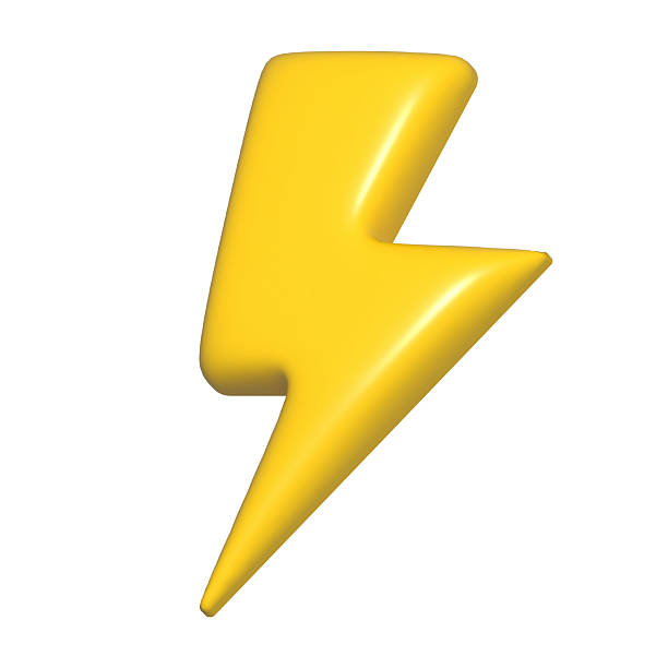 istock 3D Lightning Bolt Icon. Thunder Flash Symbol Isolated on White Background. Illustration 2234436309