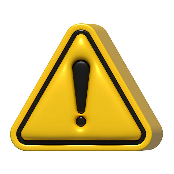 istock 3D Yellow Triangle Warning Sign Isolated on White Background. Safety Symbol. Illustration 2234436332