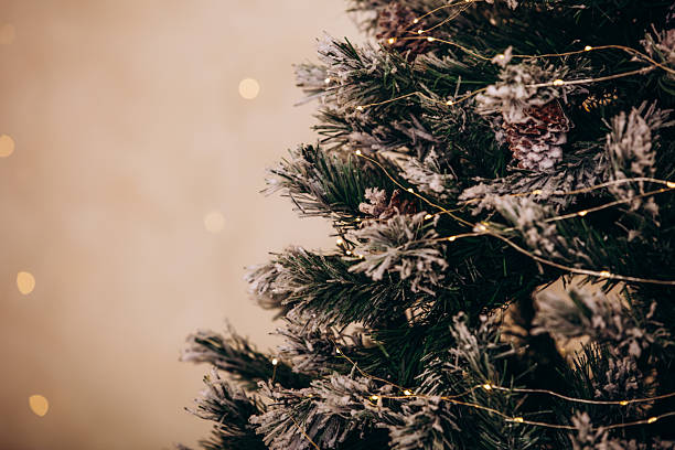 istock Christmas tree decorated in the snow close-up 2234438598