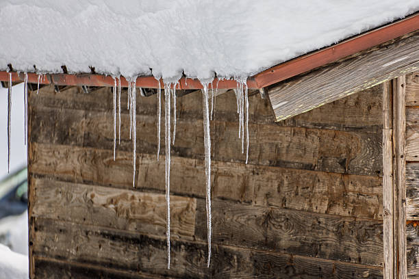 Shirakawago village covered in white snow, Japan, traditional gassho-zukuri houses,  winter landscape and cultural heritage