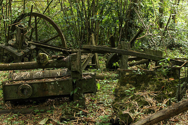istock James Watt stem engine that is left behind on an abandoned plantation 2234443502