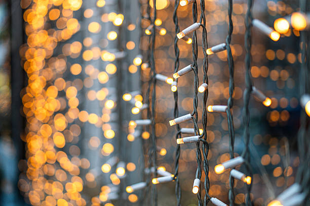 istock Close-up of densely packed white Christmas lights, creating a patterned effect against a softly lit blurred background No distinct colors or objects present 2234444539