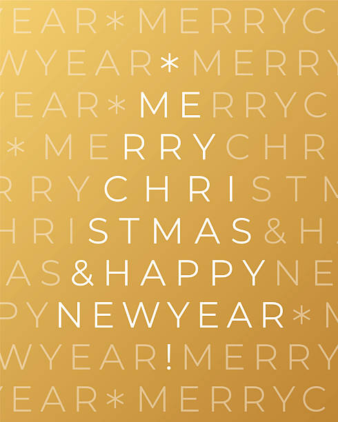 istock Christmas tree card design made with greeting words. Golden background. 2234445000