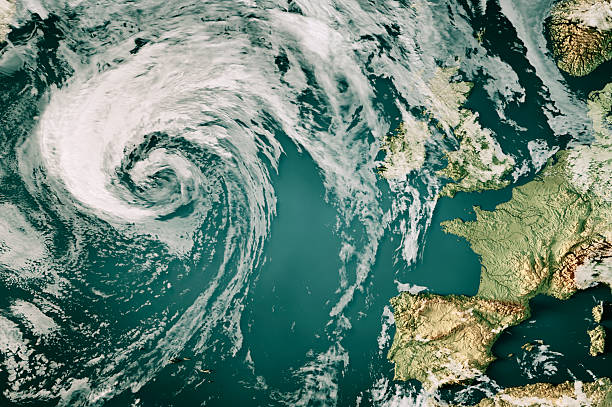 istock Ex-Hurricane Erin 20250824 Cloud Map Western Europe 3D Render Color 2234445074