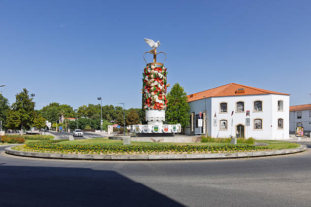Coimbra, Portugal - 14 May 2015: The statue in Coimbra, Portugal