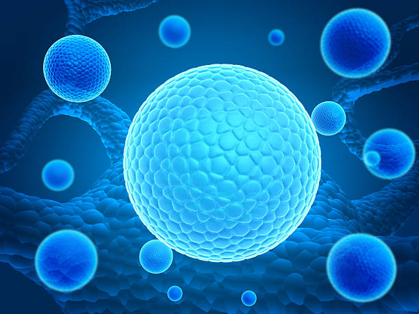 istock Virus bacteria on blue color scientific background 2234451363