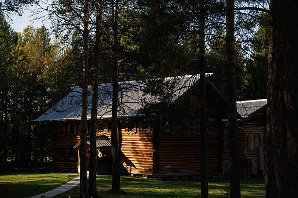 istock A charming and rustic wooden cabin peacefully nestled and surrounded by a lush green forest 2234453627