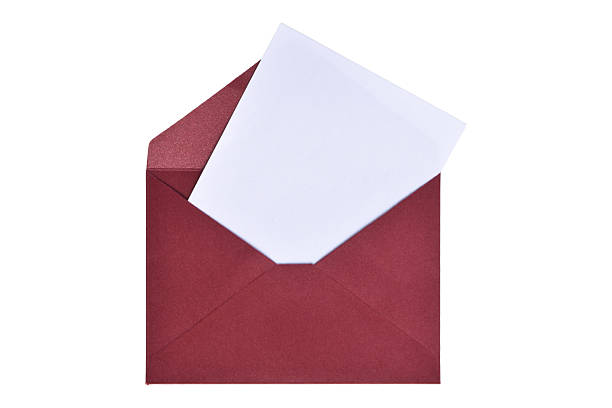 istock Opened red paper envelope with paper sheet 2234458181