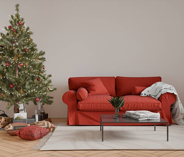 istock christmas interior mockup background empty wall empty in home design new year, element mockup annual holidays, 3d render 2234460205