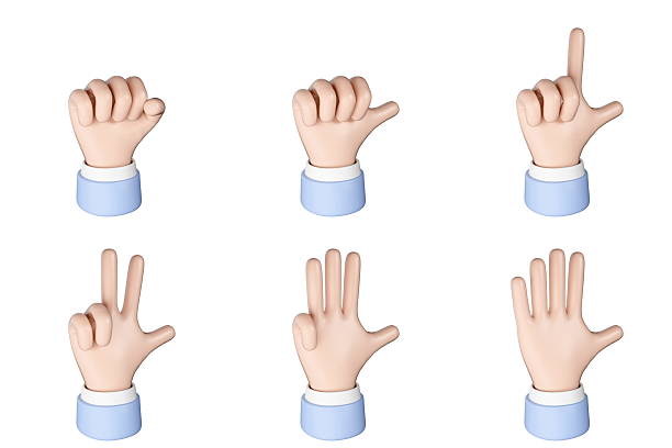 istock Cartoon hand showing numbers using fingers 3D 2234460984