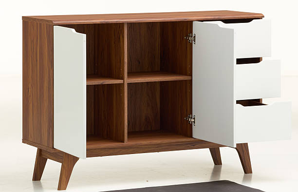 istock Square oak cabinet with front opening window isolated nature background with clipping path 2234463689