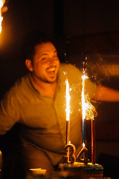 man is celebrating his 34th birthday