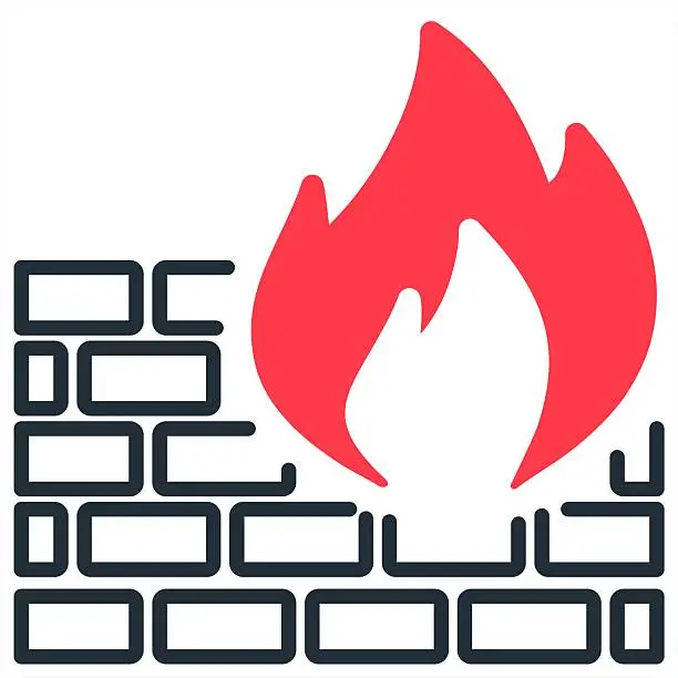 Firewall Symbol Computer Free firewall computer network symbol scheme diagram fire brick wall ...