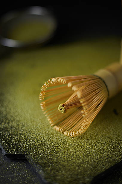 Close up Chasen , special bamboo matcha tea whisk